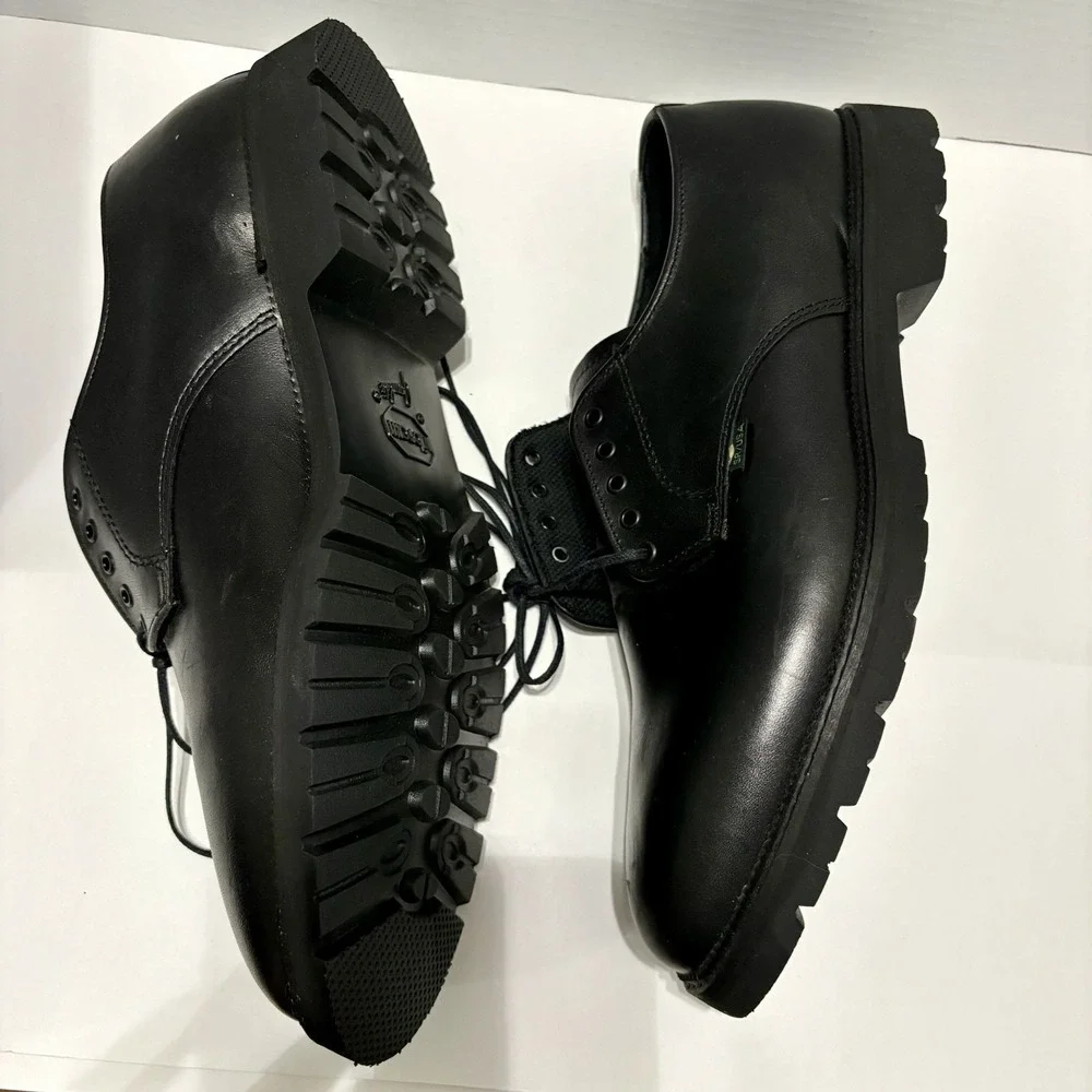 Texel Summumtex Black Leather Oxford Shoes Men's Size 13 M USA Vibram‎ Sole